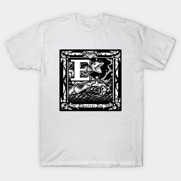 E is for Electric Eel T-Shirt by Nat Ewert Art